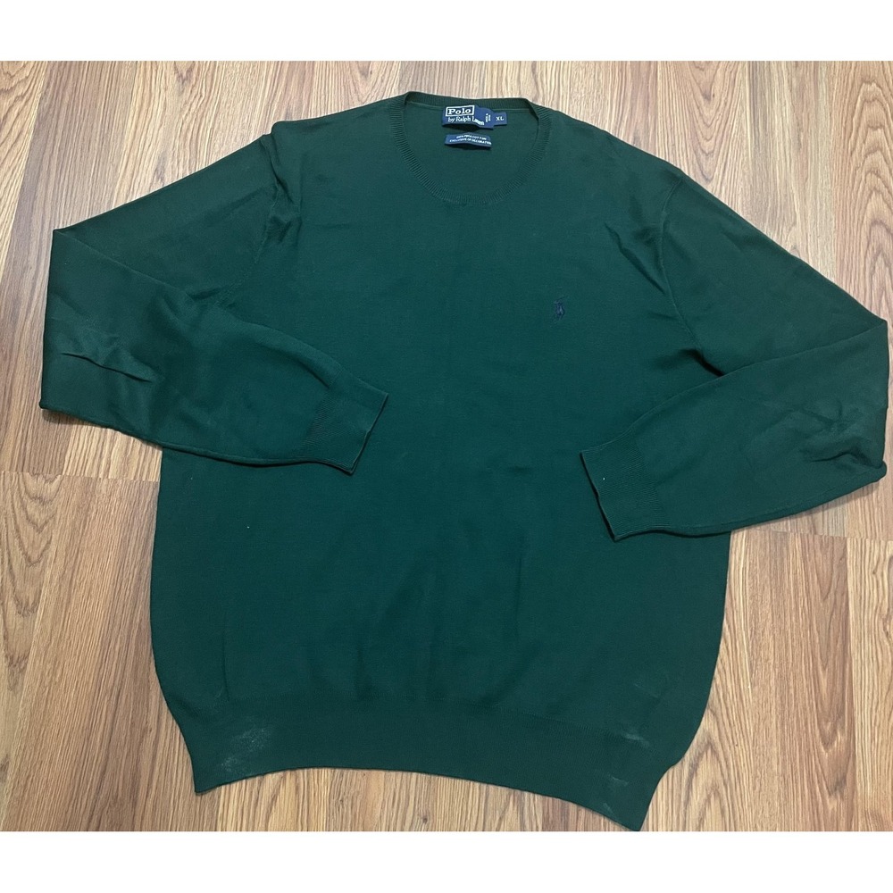 Polo Ralph Lauren Sweater Mens Extra Large Crewneck Pullover Green